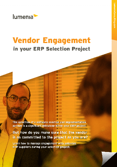 Vendor Engagement in your ERP Selection Project from Lumenia Consulting