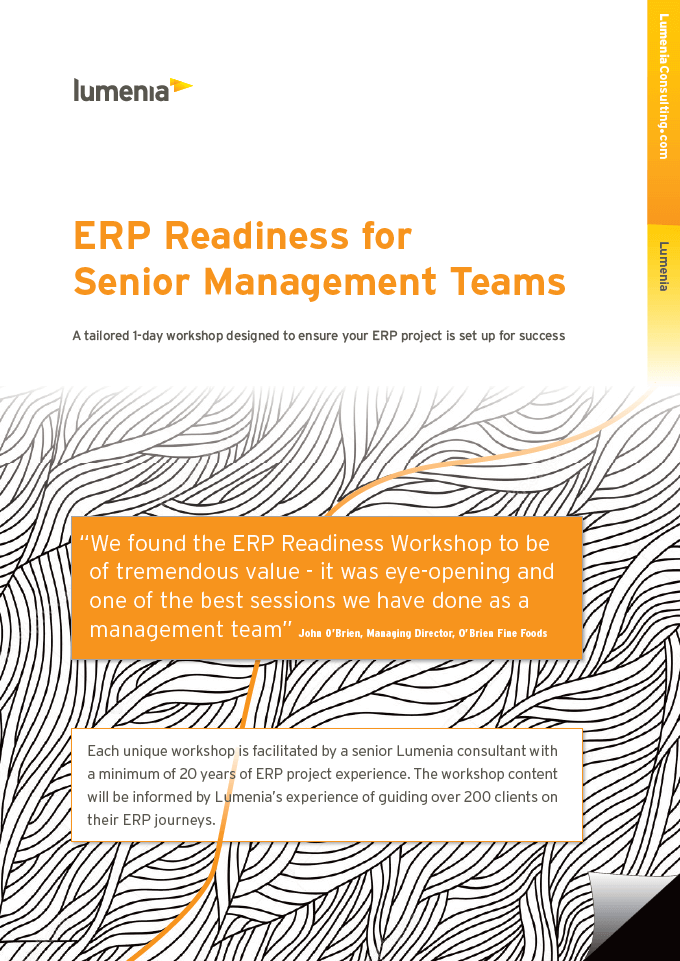 ERP Readiness; preparing for ERP